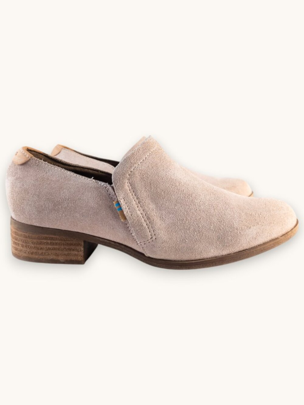 TOMS Shaye Womens Taupe Suede Short Boots US 8.5 EUC